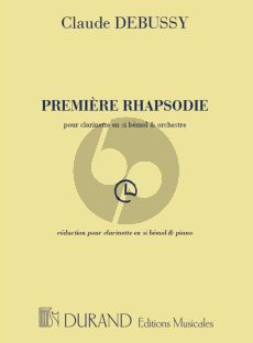 Debussy Premiere Rhapsodie for Clarinet and Piano (edition originale)