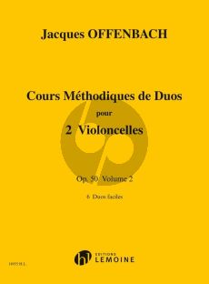 Offenbach Cours Méthodique de Duos Op. 50 Vol. 2 pour 2 Violoncelles (Duos Faciles)