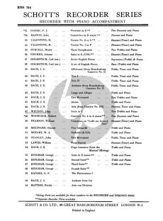 Weldon Suite C-Major 2 Treble Recorders and Bc (edited by Robert Salkeld)