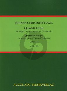 Vogel Quartett F-Dur Op. 1 No. 1 Fagott-Violine-Viola und Violoncello (Part./Stimmen) (Hans-Peter Vogel)