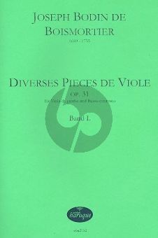 Boismortier Diverses pièces de viole op.31 Vol.1 Viole da gamb-Bc