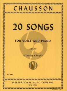 Chausson 20 Songs for High Voice (Sergius Kagen)