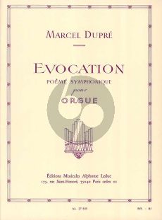 Dupre Evocation Opus 37 pour Orgue