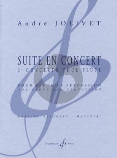 Jolivet Suite en Concert Flute et 4 Percussions Parties