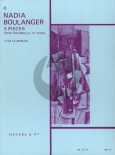 Boulanger 3 Pieces No.2 a-minor for Violoncello and Piano