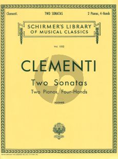 Clementi  2 Sonatas for 2 Pianos 4 Hands (2 copies needed for performance) (Hughes)