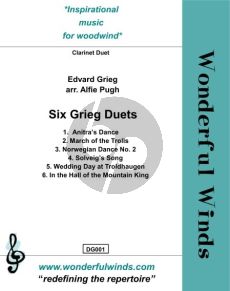 Six Grieg Duets for 2 Clarinets (arr. Alfie Pugh)