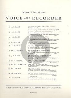 Purcell Strike the Viol Alto Voice 2 Treble Recorders and Bc (Aria from the Ode for the Birthday of Queen Mary, 1694) (Tippett / Bergmann)