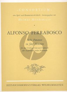 Ferrabosco 6 Pavanes zu 5 stimmen (3 Vi.-Va.-Vc. oder entsprechende andere Instrumente) (Part./Stimmen) (Helmut Mönkemeyer)