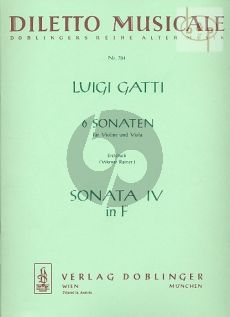 Gatti 6 Sonaten No.4 F-major Violin and Viola (Score/Parts) (edited by Werner Rainer)