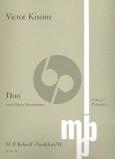 Kissine Duo Viola und Violoncello (nach Ossip Mandelstam) (Part./Stimmen)