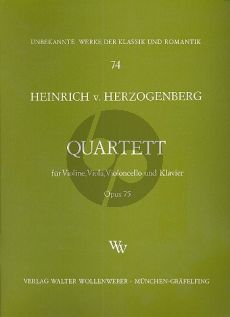 Herzogenberg Quartett Op.75 Vi.-Va.-Vc.-Klavier (Part./Stimmen)