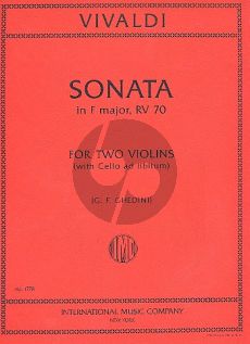 Vivaldi Sonata F-major RV 70 F.XIII no.4 2 Violins with Vc. and Piano ad lib. (Ghedini)