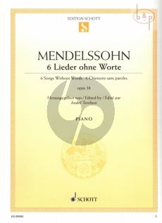 6 Lieder ohne Worte Op.38 Piano solo