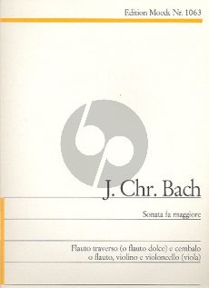 Bach Sonate F-dur (Flute[Tr.Rec.]-Harpsichod) (or Flute-Violin-Violonc.[Viola]) (edited by Karl Marguerre)
