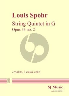 Spohr Quintet G-major Op. 33 No. 2 2 Violins-2 Violas and Cello (Parts)