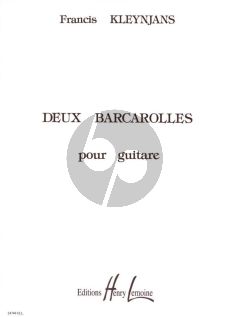 Kleynjans 2 Barcarolles Op.60 pour Guitare