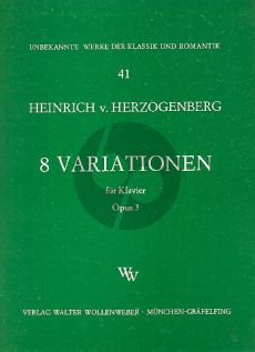 Herzogenberg 8 Variationen Op.3 Klavier