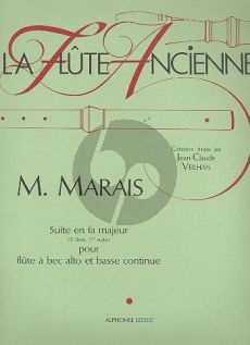 Marais Suite F-majeur de 3e livre 1e suite Flute a Bec Alto et Bc (J.C. Veilhan)