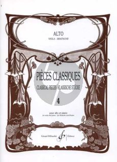 Album Pieces Classiques Vol.4 pour Alto et Piano (Moyenne Difficulte [5]) (Laine)