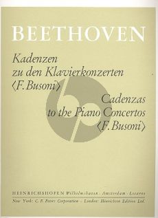 Cadenzas to Beethoven's Piano Concertos