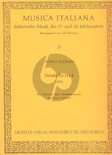 Uccelini Sonate No.11 a 4 2 Vi.- 2 Vc.-Bc (Score/Parts) (edited by Lajos Rovatkay)