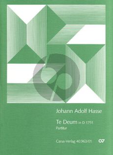 Hasse Te Deum D-dur (1751) Soli-Chor-Orchester Partitur