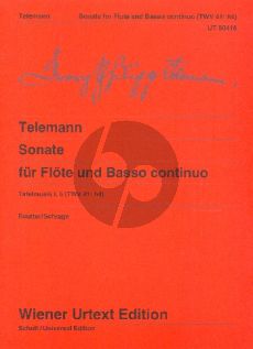 Telemann Sonate h-moll TWV 41:h4 (Tafelmusik I) Flöte-Bc (Jochen Reutter) (Wiener-Urtext)