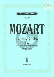 Exultate Jubilate KV 165[158a] (Motetto) (Soprano-Orch.-Organ) (Vocal Score)