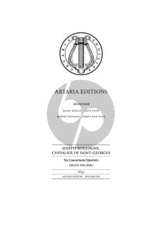 Saint-George 6 Concertante Quartets for 2 Violins-Viola and Basso Set of Parts (edited by Allan Badley)