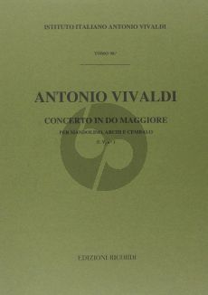 Vivaldi Concerto C-major F.V n.1 RV 425 Mandoline-Strings and Bc (Score)