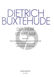 Buxtehude Der Herr ist mit mir BuxWV 15 SATB-Strings-Bc (Score/Parts) (Bruno Grusnick)