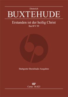 Buxtehude Erstanden ist der heilig Christ BuxWV 99 SABar- 3 Violins -Bassoon-Bc (Easter Cantata) (Score) (Diethard Hellmann)