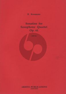 Koumans Sonatine for Saxophone Quartet Op.61 Score and Parts (SATB)