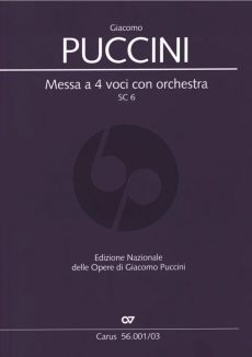 Puccini Messa a 4 Voci (Messa di Gloria) for Soli, Choir and Orchestra Vocal Score (Dieter Schickling) (Latin)