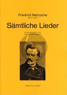 Nietzsche Sämtliche Lieder Gesang-Klavier (ed. Wolfgang Bottenberg)