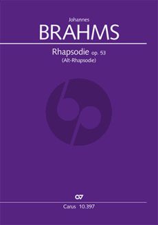 Brahms Alt Rhapsodie Opus 53 Altstimme-Männerchor-Orchester (Klavierauszug dt.) (Rainer Boss)