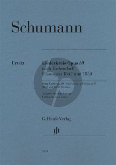 Schumann Liederkreis Op.39 nach Eichendorff, Fassungen 1842 und 1850 Tiefe Stimme und Klavier (Herausgegeben von Kazuko Ozawa) (Henle Urtext)