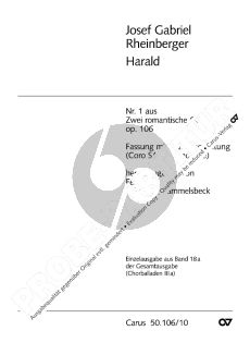 Rheinberger Harald Op.106 No.1 (1877) SATB und Klavier