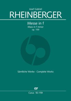 Rheinberger Missa f-moll Op. 159 SATB (mit Soli) und Orgel Partitur (1889)