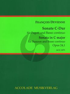 Devienne 6 Sonaten Op.24 No.1 C-dur Fagott-Bc (Jörg Dähler)