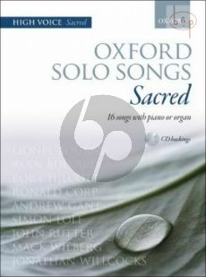 Oxford Solo Songs Sacred High Voice-Piano or Organ (16 Songs) (Bk-Cd)