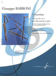 Rabboni Concertino Op.50 for Piccolo and Piano (orig. Flute) (edited by J.L.Beaumadier) (advanced grade 7)