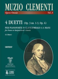 Clementi 4 Duets (Op. 3 Nos. 1-3, Op. 6) for Piano (Harpsichord) 4 Hands