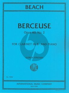 Beach Berceuse, Opus 40 No. 2 for Clarinet and Piano (arr. Loren Stroud)