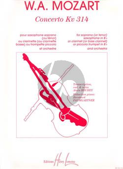Mozart Concerto KV 314 Clarinet[Soprano Sax./Trumpet]-Piano) (Bouhay)