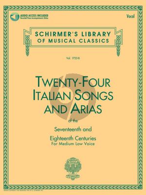 24 Italian Songs & Arias (of the 17th & 18th Century) Medium Low