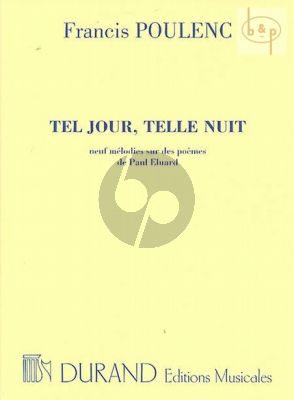 Tel Jour, Telle Nuit pour Mezzo Soprano = Ton Original