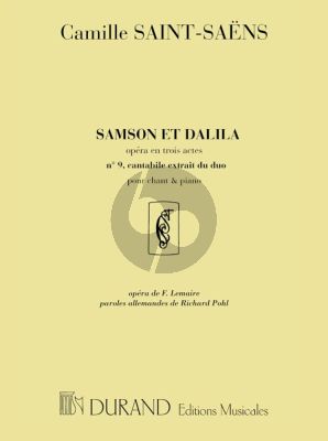 Saint-Saens Cantabile Air No. 9 de Samson et Dalila Mezzo-Soprano et Piano