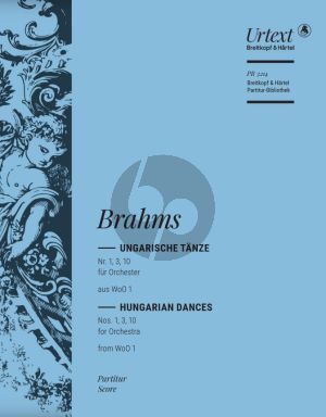 Brahms Ungarische Tanze No.1 in G minor, No.3 in F major, No.10 in F major fur Orchester Partitur (Breitkopf - Urtext